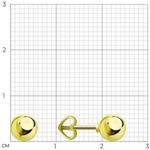 Серьги Diamant 53-122-01932-1 1,46гр. 