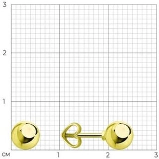 Серьги Diamant 53-122-01932-1 1,46гр. 