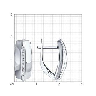 Серьги Diamant 94-220-01744-1 2,74гр. 