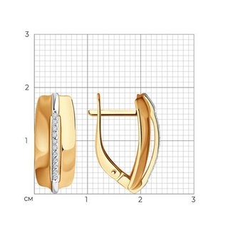 Серьги Diamant 93-220-01744-1 2,68гр. 