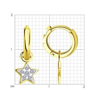 Серьги Sokolov 1021554-2 1,49гр. 