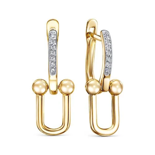 Серьги КЮЗ Дельта л1206844 2.70 гр 