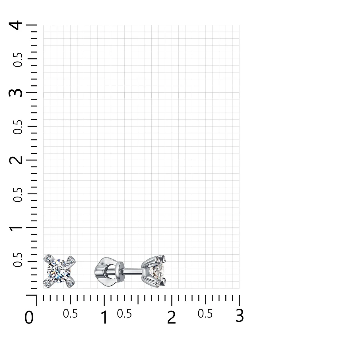 Серьги Veronika Jewelry С230-1233 1.43гр  - фото 3