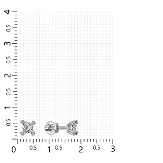 Серьги Veronika Jewelry С230-1233 1.43гр 