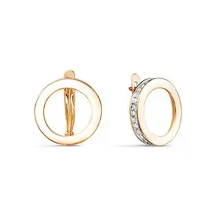 Серьги КЮЗ Дельта 1206442 3.65 гр 