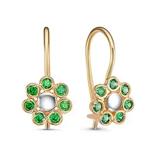 Серьги детские КЮЗ Дельта л1202484 1.04 гр 