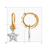 Серьги Sokolov 1021553 1,48гр.  - фото 2