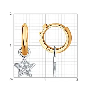 Серьги Sokolov 1021553 1,48гр.  - фото 2