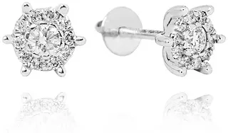 Серьги Goldos SDE1824W 1,7гр 0,28ct.  - фото 2