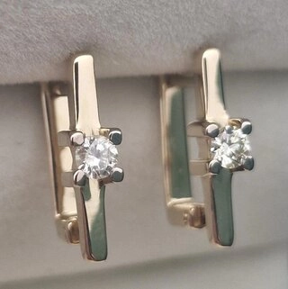 Серьги Deimantas 105562904 2,97гр 0,253ct. 