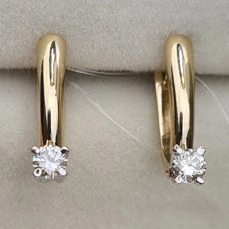 Серьги Deimantas 106174036 3,3гр 0,28ct. 