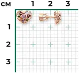 Серьги пусеты Platina «Сердца» 02-4565-00-728-1110-57  - фото 3