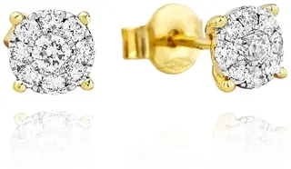 Серьги Goldos SDE1864-B-14 1,47гр 0,32ct. 