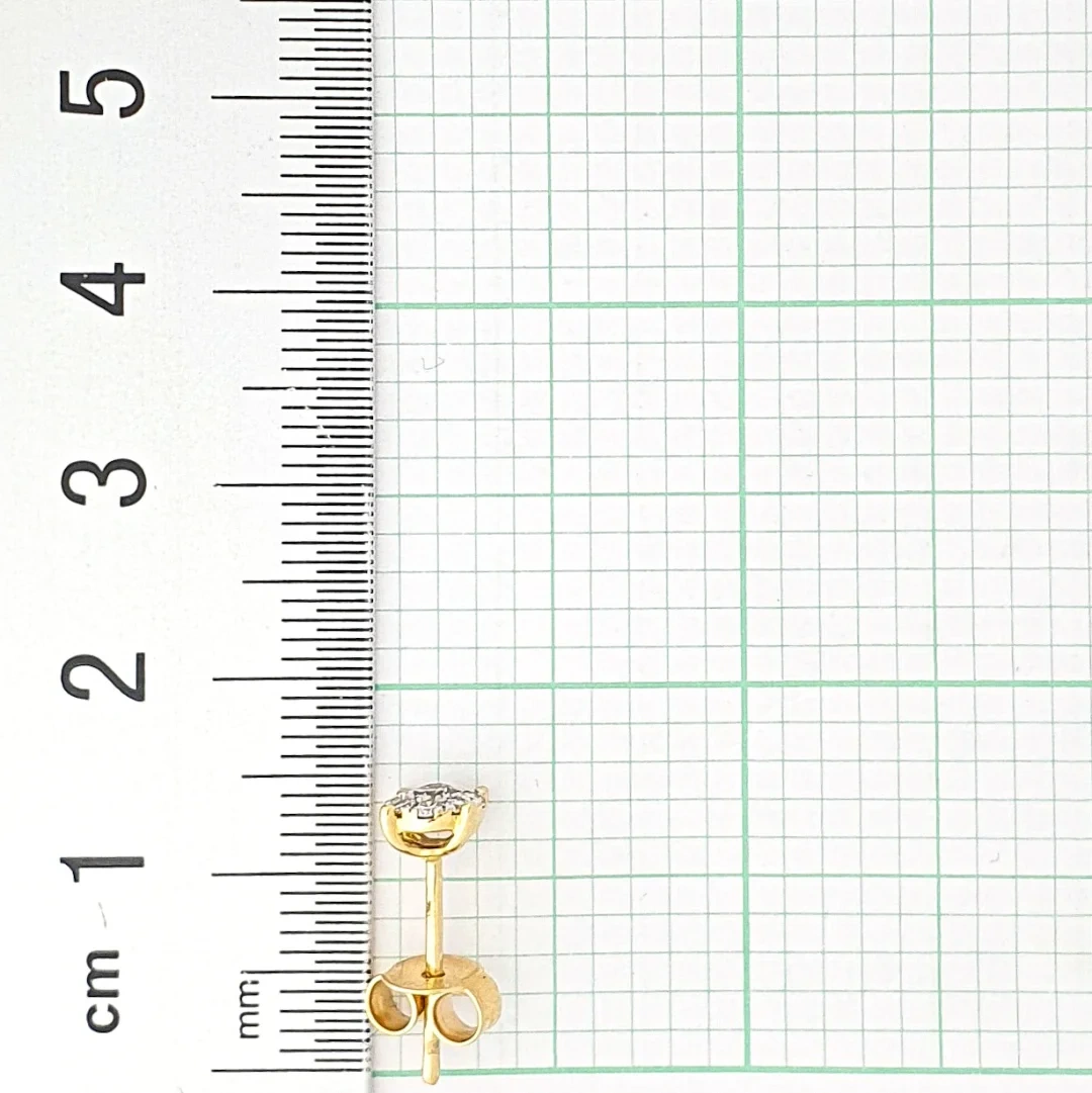 Серьги Goldos SDE1864-B-14 1,47гр 0,32ct. 