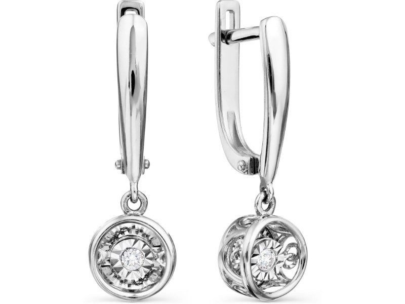 Серьги Karatov Т305628727 3,4гр. 0,057ct. 