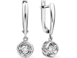 Серьги Karatov Т305628727 3,4гр. 0,057ct. 