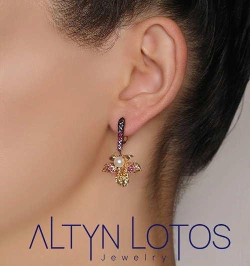 Серьги Кристалл NH257 7.95гр. 