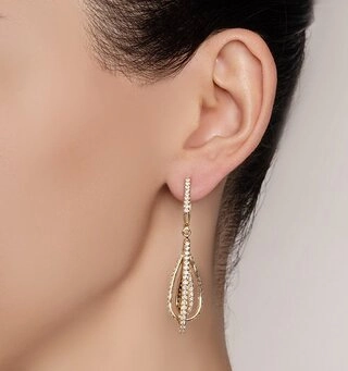 Серьги Кристалл NM140 14,77гр. 