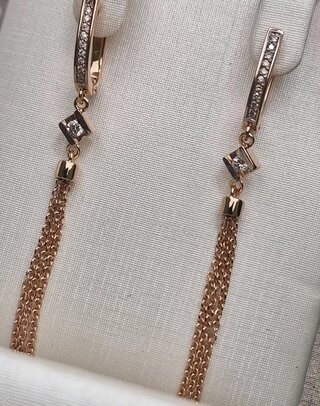 Серьги Deimantas 103890773 4,44гр 0,24ct. 