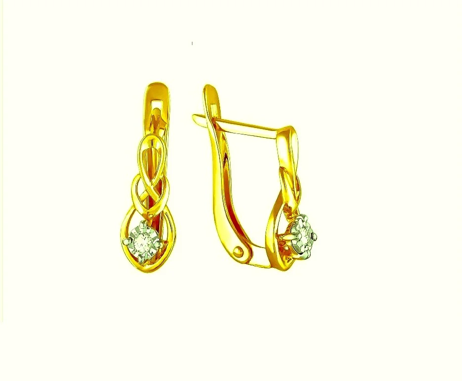 Серьги Русголдарт 2213303 1.96гр