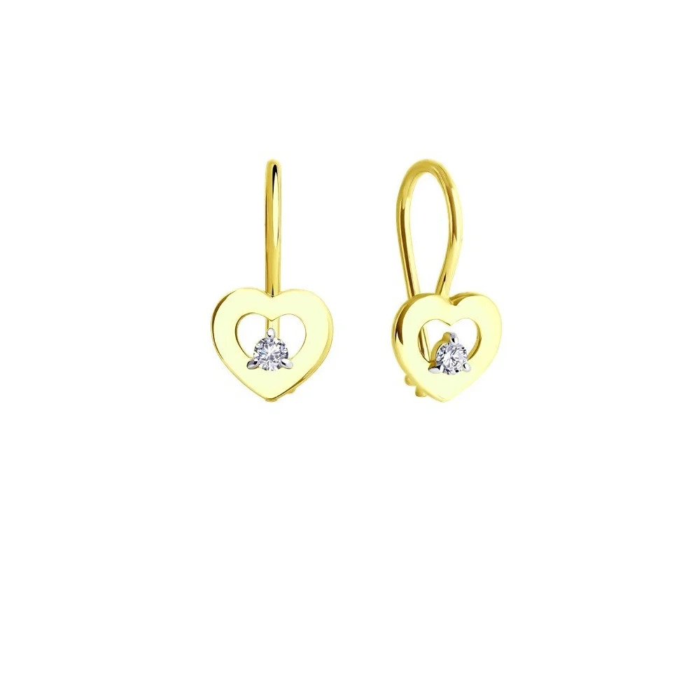 Серьги Diamant 53-120-02252-1 0.95гр