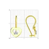 Серьги Diamant 53-120-02252-1 0.95гр - фото 4