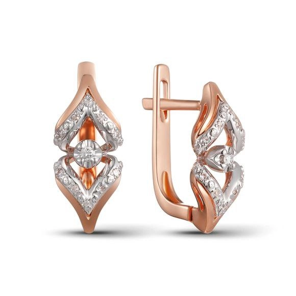 Серьги Лукас 82111864 2,71гр 0,02ct 0,05ct.