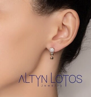 Серьги Кристалл NH676 3.38гр. 