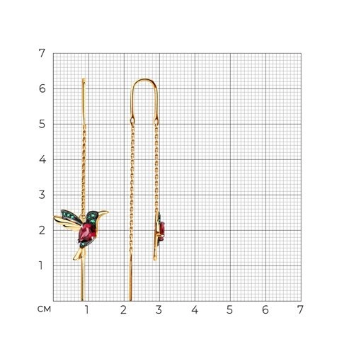 Серьги Sokolov 725374 2,53гр. 