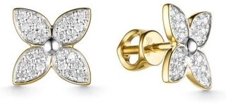 Пусеты Mi Amor с/573-320 вес 1.85 г золото, бриллиант 