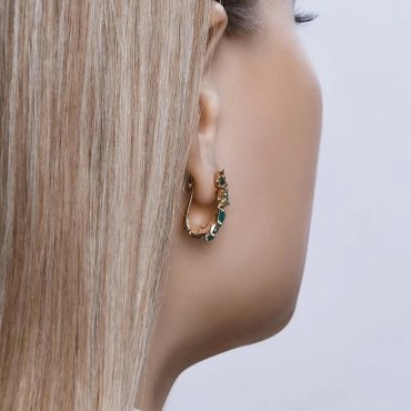 Серьги SOKOLOV 726066 вес 8.66 г золото, агат 