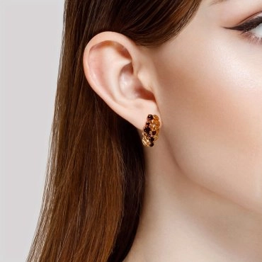 Серьги SOKOLOV 725731 вес 4.21 г золото, гранат 102755058 