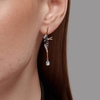 Серьги SOKOLOV 728650 вес 4.88 г золото, топаз 