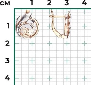 Серьги ЮЗ Платина 02-5324-00-000-1111 вес 4.5 г золото, без вставок 