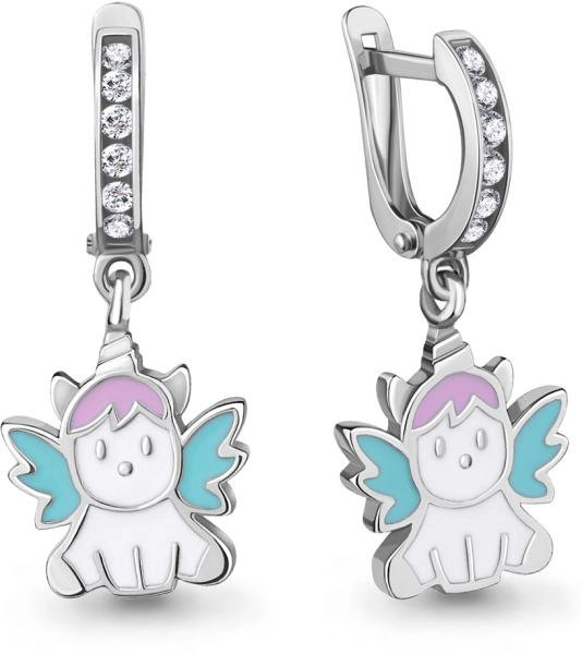 Серьги Aquamarine 46831А 2,58гр. 