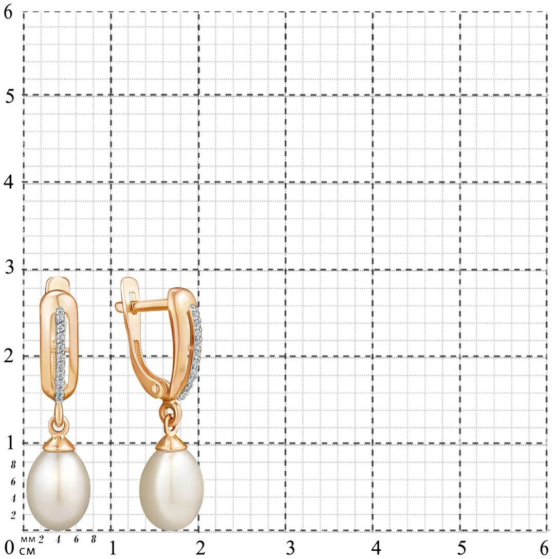 Серьги Dinastia 004402-1612 3,72гр  - фото 3