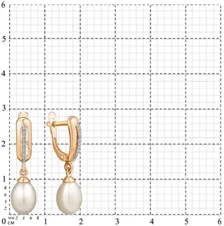 Серьги Dinastia 004402-1612 3,72гр 