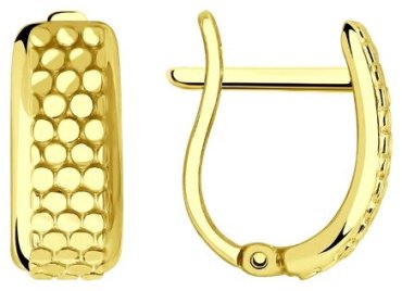 Серьги Diamant 53-120-00594-1 вес 2.54 г золото, без вставок  Серьги Diamant 53-120-00594-1 вес 2.54 г золото, без вставок