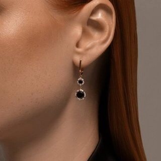 Серьги SOKOLOV 728768 вес 4.64 г золото, шпинель 