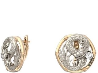 Серьги Grant 0601970 вес 6.6 г золото, бриллиант 