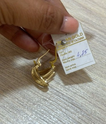 Серьги Italian Gold 566677 вес 4.85 г золото, без вставок 