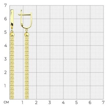 Серьги Diamant 53-121-00358-1 вес 2.64 г золото, без вставок 