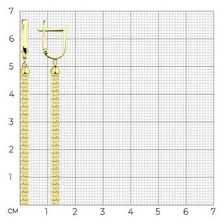 Серьги Diamant 53-121-00358-1 вес 2.64 г золото, без вставок 