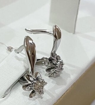 Серьги Mi Amor C/266-220 вес 2.36 г золото, бриллиант 