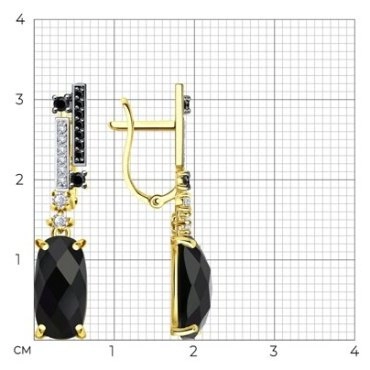 Серьги Sokolov 724375-2 3.42гр 