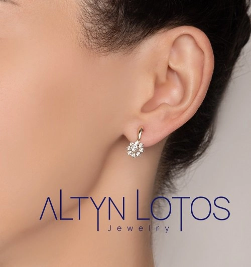 Серьги Кристалл NM463 3,99гр. 