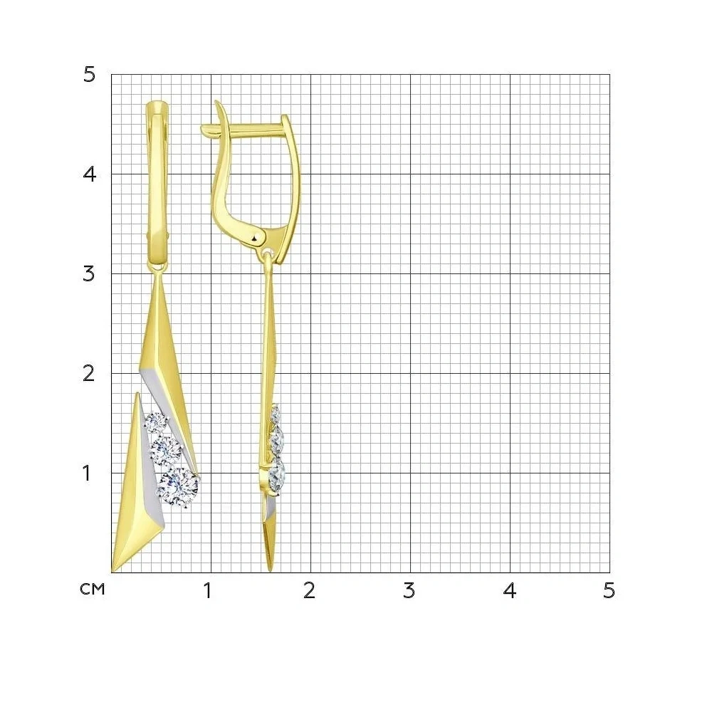 Серьги Sokolov 027313-2 3.28гр  - фото 2