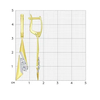 Серьги Sokolov 027313-2 3.28гр 