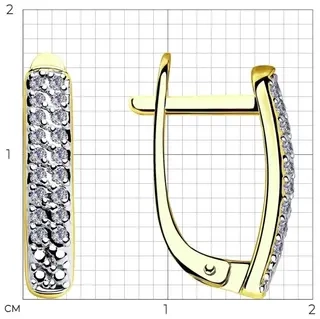 Серьги Sokolov 1021306-2 2.07гр 