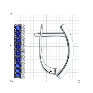 Серьги Sokolov 2020836-3 2.39гр 
